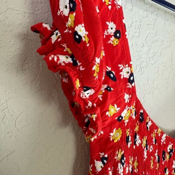 Faithfull the Brand Della Smocked Floral Jumpsuit Size 4 - Picture 6 of 15